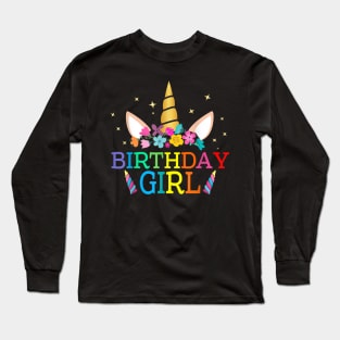 The Birthday Girl Unicorn Birthday Long Sleeve T-Shirt